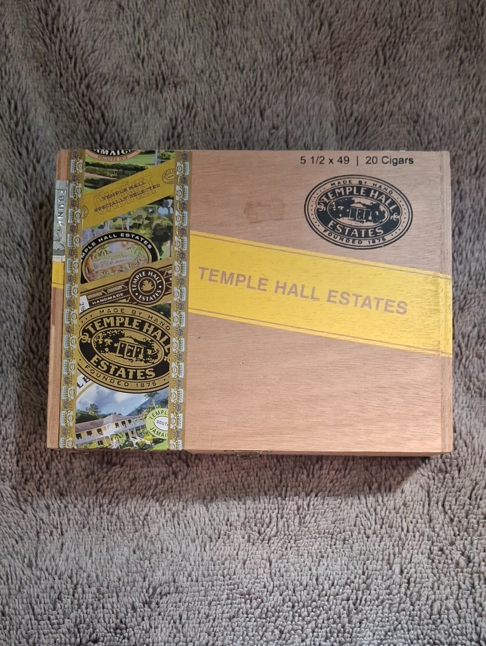 Temple Hall Estates Cigars Wooden Box